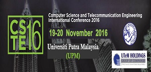 MEDIU mengambil bahagian di Persidangan Antarabangsa Sains Komputer dan Kejuruteraan Telekomunikasi 2016 (CSTE2016)