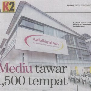 Keratan Akhbar – MEDIU tawar 1,500 tempat (Kosmo 22/12/2018)
