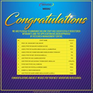 Congratulations to MEDIU MyGRANTS Researchers