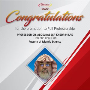 Congratulations to Professor Dr. Abdelnasser Khedr Milad