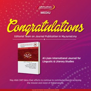 Congratulations Al-Lisan International Journal Editorial Team on Journal Publication in MyJurnal.my