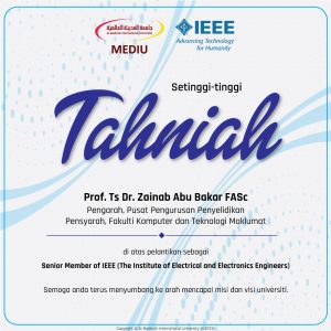 Penghargaan Warga MEDIU-Prof. Ts Dr. Zainab Abu Bakar FASc