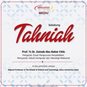 Penghargaan Warga MEDIU-Prof. Ts Dr. Zainab Abu Bakar FASc